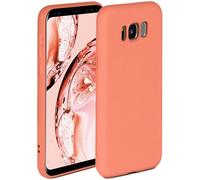 ONEFLOW Coque de protection souple en silicone avec bords surélevés et double couche Compatible avec Samsung Galaxy S8 Corail mat