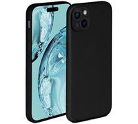 ONEFLOW Coque de protection souple en silicone pour iPhone 15, avec protection de l'appareil photo, coque de protection surélevée pour l'écran, coque arrière souple, noire