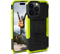 ONEFLOW Coque réservoir compatible avec Apple iPhone 15 Pro - Coque extérieure résistante aux chocs, étui de téléphone portable avec support, protection de l'appareil photo et de l'écran, étui rigide