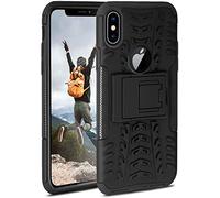 OneFlow Coque résistante spécial Sport Compatible avec Apple iPhone X/iPhone XS | Silicone/Plastique, Noir