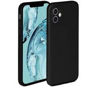 ONEFLOW Coque Souple Compatible avec Apple iPhone 12 Mini, Coque en Silicone, Bord surélevé pour la Protection d'écran, Double Couche, Coque Souple pour téléphone - Onyx-Noir Mat
