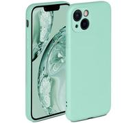 ONEFLOW Coque Souple Compatible avec Apple iPhone 13 Mini, Coque en Silicone, Bord surélevé pour la Protection d'écran, Double Couche, Coque Souple pour téléphone - Turquoise Mat