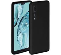 ONEFLOW Coque souple compatible avec Huawei P20 Pro, coque en silicone, bord surélevé pour la protection d'écran, double couche, coque souple pour téléphone - Onyx-Noir mat