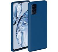 ONEFLOW Coque souple compatible avec Samsung Galaxy A51, coque en silicone, bord surélevé pour la protection d'écran, double couche, coque souple pour téléphone - Bleu mat