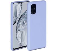 ONEFLOW Coque souple compatible avec Samsung Galaxy A51, coque en silicone, bord surélevé pour la protection d'écran, double couche, coque souple pour téléphone - Bleu mat