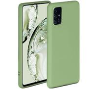 ONEFLOW Coque Souple Compatible avec Samsung Galaxy A71, Coque en Silicone, Bord surélevé pour la Protection d'écran, Double Couche, Coque Souple pour téléphone - Vert Mat