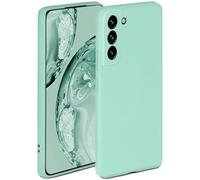 ONEFLOW Coque souple compatible avec Samsung Galaxy S22, en silicone, bord surélevé pour protecteur d'écran, double couche, souple, couleur menthe mate