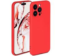 ONEFLOW Coque souple pour iPhone 15 Pro Max, en silicone, avec protection de l'appareil photo, en silicone, protection surélevée pour l'écran, coque arrière souple, rouge