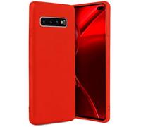 OneFlow Coque Souple SlimShield Pro Compatible avec Samsung Galaxy S10+ | adhérente/Silicone+TPU, Rouge
