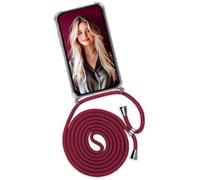 OneFlow Coque Tactile Compatible avec Samsung Galaxy A70 - Coque Antichoc des 2 côtés, Couverture Avant et arrière, Protection complète à 360 degrés - Rouge vin