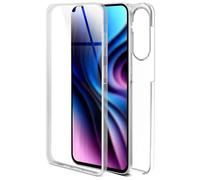 ONEFLOW Coque tactile pour Samsung Galaxy A57 5G - Protection complète à 360 ° des deux côtés - Avec film de protection d'écran - En TPU transparent à l'avant et à l'arrière - Anti-chocs - Transparent