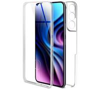 ONEFLOW Coque tactile pour Samsung Galaxy S22 - Protection complète à 360 ° des deux côtés - Avec film de protection d'écran - En TPU transparent - Anti-chocs - Transparent