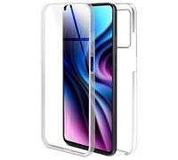ONEFLOW Coque tactile pour Xiaomi Redmi Note 12 Pro 5G - Protection complète à 360 ° des deux côtés - Avec film de protection d'écran - En TPU transparent à l'avant et à l'arrière - Résistant aux