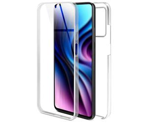 ONEFLOW Coque tactile pour Xiaomi Redmi Note 12 Pro 5G - Protection complète à 360 ° des deux côtés - Avec film de protection d'écran - En TPU transparent à l'avant et à l'arrière - Résistant aux