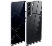ONEFLOW Cushion Coque pour Samsung Galaxy S22 - Coque transparente en silicone avec protection d'écran 3D pour appareil photo - Blanc