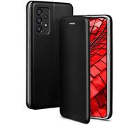 ONEFLOW Étui de protection à rabat pour Samsung Galaxy A33 5G avec fonction support - En cuir synthétique fin - Avec compartiment pour cartes - Étui de protection à 360 ° - Noir