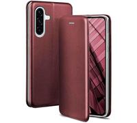 ONEFLOW Étui de protection à rabat pour Samsung Galaxy A36 5G, avec fonction support, en cuir synthétique, fin, avec compartiment pour cartes, étui de protection à 360 °, bordeaux