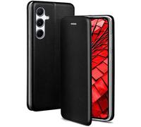 ONEFLOW Étui de protection à rabat pour Samsung Galaxy A56 5G avec fonction support - En cuir synthétique fin - Avec compartiment pour cartes - Étui de protection à 360 ° - Noir