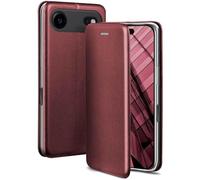 ONEFLOW Étui de protection à rabat professionnel pour iPhone Air, avec fonction support, en cuir synthétique, fin, avec compartiment pour cartes, étui de protection à 360 °, bordeaux
