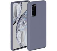 Oneflow Étui de protection, souple, en silicone, bord surélevé pour la protection de l'écran, double couche, pour téléphone portable, compatible avec Samsung Galaxy S20 / S20 5G, gris, bleu mat gris