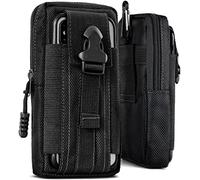 ONEFLOW Étui de survie pour téléphone portable Oukitel WP23 - En nylon - Avec mousqueton - Tactique EDC - Avec support de ceinture - Pour téléphone portable - Noir