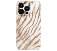 ONEFLOW Housse sauvage pour iPhone 14 Pro avec imprimé animal, étui de protection pour téléphone portable avec protection de caméra, motif animal en étui rigide mince, Caramel Tigre Beige
