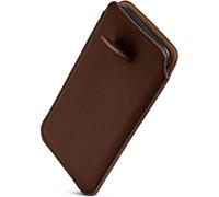 ONEFLOW Liberty Case Étui de protection en cuir synthétique avec languette d'extraction pour téléphone portable Google Pixel 9 Pro Fold Marron foncé