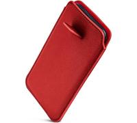 ONEFLOW Liberty Case Étui de protection en cuir synthétique pour iPhone 17 Pro, avec languette d'extraction, rouge