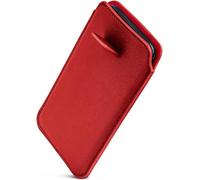 ONEFLOW Liberty Étui de protection en cuir synthétique avec languette d'extraction pour Samsung Galaxy A35 5G, rouge