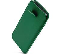 ONEFLOW Liberty Étui de protection en cuir synthétique avec languette d'extraction pour téléphone portable Google Pixel 5, vert