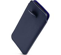ONEFLOW Liberty Étui de protection en cuir synthétique avec languette d'extraction pour téléphone portable Honor 400 Bleu