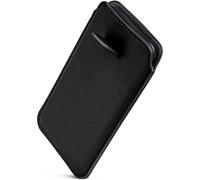ONEFLOW Liberty Étui de protection en cuir synthétique avec languette d'extraction pour téléphone portable Poco X7 Pro, noir