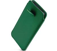ONEFLOW Liberty Étui de protection en cuir synthétique avec languette d'extraction pour téléphone portable Honor 90, vert