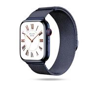 ONEFLOW Milano Bracelet en maille milanaise, compatible avec Apple Watch SE 3 (40 mm), bracelet en métal élégant, boucle milanaise, en acier inoxydable, pour femme, bleu Napoli