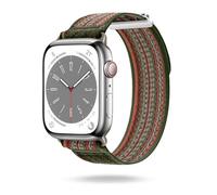 ONEFLOW Nomad Strap Bracelet d'extérieur compatible avec Apple Watch SE 3 (44 mm), en tissu nylon, bracelet de sport avec fermeture , bracelet iWatch pour homme et femme, sport, Forest Camo
