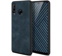 ONEFLOW Pali Case Étui de protection flexible ultra fin en cuir végétalien pour Huawei P30 Lite/P30 Lite Bleu nuit