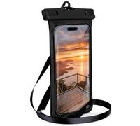 ONEFLOW Sac de plage pour Emporia Simplicity - Coque étanche avec fenêtre tactile et caméra - Étui de téléphone portable pour voyage, natation - Avec bracelet et cordon à bandoulière - Noir