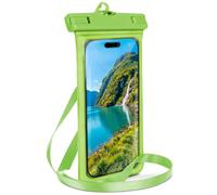ONEFLOW Sac de plage pour Google Pixel 9 Pro - Coque étanche avec fenêtre tactile et caméra - Étui de téléphone sous-marin pour voyage, natation - Avec bracelet et cordon à porter autour du cou - Vert