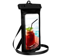 ONEFLOW Sac de plage pour HMD Pulse/Pulse Plus - Coque étanche avec fenêtre tactile et caméra - Étui sous-marin pour voyage, natation - Avec bracelet et cordon à porter autour du cou - Noir