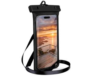 ONEFLOW Sac de plage pour HMD Pulse/Pulse Plus - Coque étanche avec fenêtre tactile et caméra - Étui sous-marin pour voyage, natation - Avec bracelet et cordon à porter autour du cou - Noir
