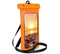 ONEFLOW Sac de plage pour Nothing Phone (3) - Coque étanche avec fenêtre tactile et caméra - Étui de protection sous-marin pour voyage, natation avec bracelet et cordon à porter autour du cou - Orange