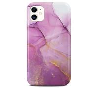 ONEFLOW Sense Coque compatible avec Apple iPhone 11, coque effet marbre, appareil photo et protection d'écran, coque de téléphone en silicone pailleté -Affection