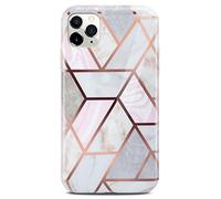 ONEFLOW Sense Coque compatible avec Apple iPhone 11 Pro Max, coque effet marbre, appareil photo et protection d'écran, coque de téléphone en silicone pailleté -Thrill