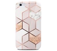 ONEFLOW Sense Coque compatible avec iPhone 6s / iPhone 6, coque effet marbre, appareil photo et protection d'écran, coque de téléphone en silicone pailleté -Devotion