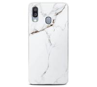 ONEFLOW Sense Coque compatible avec Samsung Galaxy A20e, coque effet marbre, appareil photo et protection d'écran, coque de téléphone en silicone pailleté -Passion