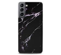 ONEFLOW Sense Coque Compatible avec Samsung Galaxy S21, Coque Effet marbre, Appareil Photo et Protection d'écran, Coque de téléphone en Silicone pailleté -Temper