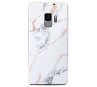 ONEFLOW Sense Coque compatible avec Samsung Galaxy S9, coque effet marbre, appareil photo et protection d'écran, coque de téléphone en silicone pailleté -Dedication