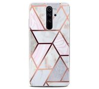 ONEFLOW Sense Coque Compatible avec Xiaomi Redmi Note 8 Pro, Coque Effet marbre, Appareil Photo et Protection d'écran, Coque de téléphone en Silicone pailleté -Thrill