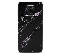ONEFLOW Sense Coque Compatible avec Xiaomi Redmi Note 9 Pro, Coque Effet marbre, Appareil Photo et Protection d'écran, Coque de téléphone en Silicone pailleté -Temper