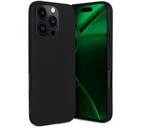 ONEFLOW SlimShield Pro Coque de protection ultra fine pour iPhone 16 Pro, bord surélevé, en TPU - Minimaliste - Flexible - Avec protection d'écran et appareil photo - Noir